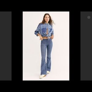 NWT Free People Penny Pull On Flare Jeans